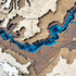 Handcrafted wood relief map of Apache Lake for cabin or home decor